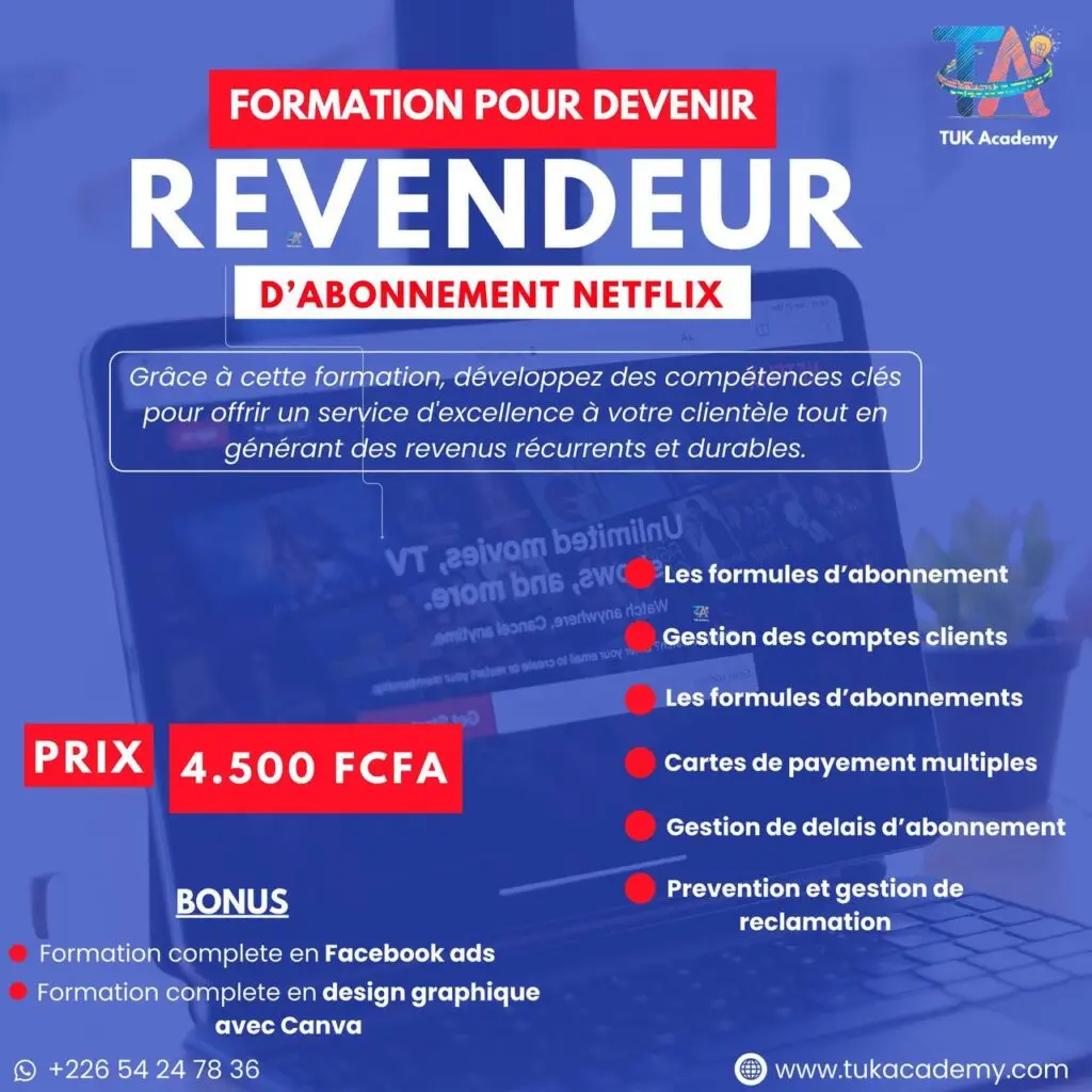 revendeur d'abonnement netflix